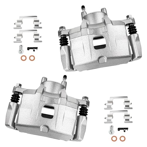 cciyu Front Left & Right Disc Brake Calipers w/Bracket 18B5032 18B5033 - size: Front[18B5032+18B5033 ]