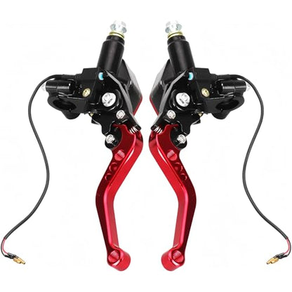 7/8" 22mm Motorcycle Brake Lever Clutch Master Cylinder Lever Set - color: Red