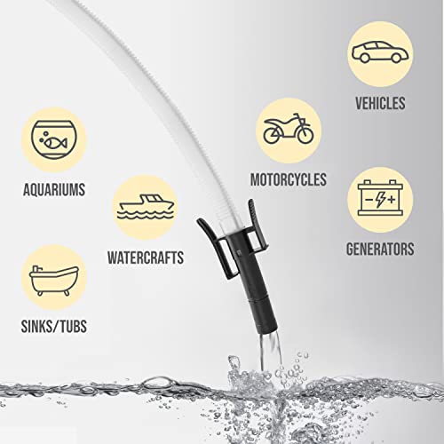 Deway Auto Fuel Transfer Pump, Auto-Stop, Removable Rubber Hose, D Battery - style: Auto Stop Nozzle w/ Plastic Hose