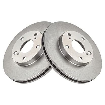 TRQ Front and Rear Brake Pad and Rotor Set Ceramic Vented Solid Rotors - style: BKA11820