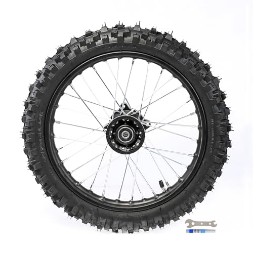 14" 12" Complete Dirt Bike Front and Rear Wheel Kit 60/100-14 80/100-12 Tire Rim Set 12mm Bearing for Pit Bike Motocross Off Road 50cc 70cc 90cc 125cc 140cc SSR Apollo Taotao DB14 DB17 XR70 CRF50 - color: Front 60/100-14 & Rear 80/100-12, size: 12mm Beari