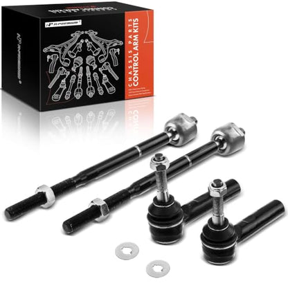 A-Premium Front Inner & Outer Tie Rod End Kit - Fix Uneven Tire Wear