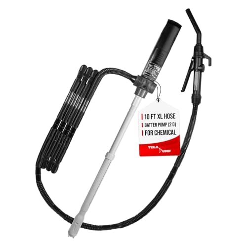 TERA PUMP Fuel Transfer Pump w/Quick Flow Control Nozzle - style: Chem Pump (D) 10 ft