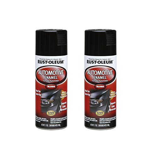 Rust-Oleum Stops Rust Automotive Enamel Spray Paint, Gloss Black - color: Gloss Black, size: 12 Ounce (Pack of 2)