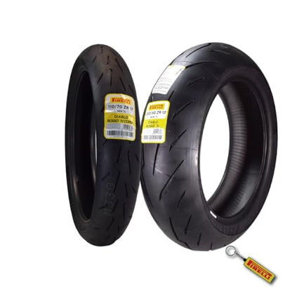 Pirelli Diablo Rosso IV Front & Rear Tire Set 110/70 ZR 17 & 200/60 ZR 17 - size: 110/70 ZR 17 54W; 200/60 ZR 17