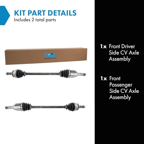 TRQ Front 2 Piece CV Axle Shaft Assembly Set - style: CSA70767