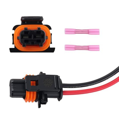 Alternator Connector Pigtail Harness OEM#25877026 with Terminals,Alternator Plug Pigtail Connector Compatible with Cadillac Chevrolet GMC,2-Pin Alternators Pigtails Connectors