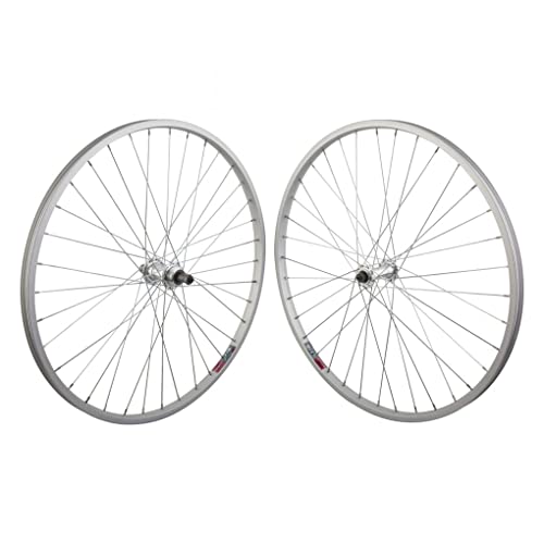 WheelMaster Front and Rear Bicycle Wheel Set 26 x 1.5 36H, AlloyFW, Quick Release, Silver