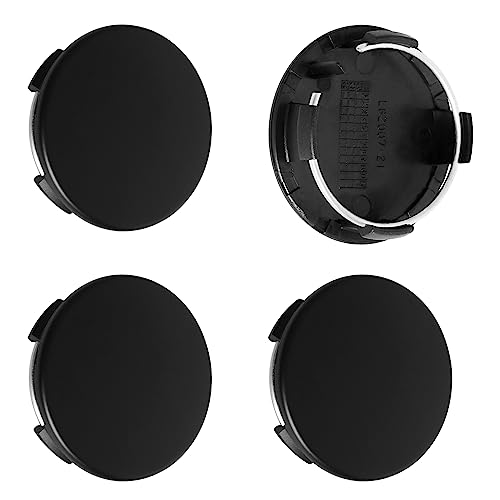 2.25Inch 57MM Wheel Center Caps for Tesla Model S Model X Model Y Model 3 Rivian R1T Rim Hub Caps 6005879 00 A, Pack of 4 (Matte Black, Outer 57MM, Inner 50MM, Easy DIY Installation) - color: Matte Black, size: Outer 57.2MM , Inner 50.0MM