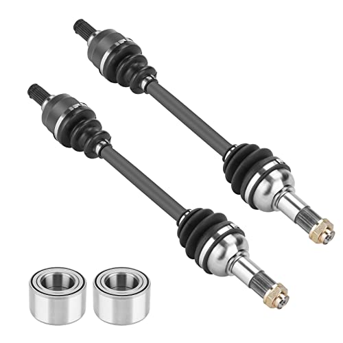 CV Axle Rear Assembly with Wheel Bearing Set for Yamaha Grizzly 550 2009-2014, 700 2007-2013, Kodiak 450 2018-2021, Left/Right Drive Half Shaft Replace for 28P-2530V-00-00, 3B4-2530V-00-00 - size: 2 * Rear Axle Bearing