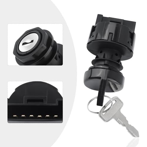 Ignition Key Switch OEM#4011002 4012165 4010390,3 Position 6 Pins Ignition Switch with Keys,Key Ignitions Switches Compatible with Polaris RZR Ranger Sportsman 170 300 325 400 425 450 500 550