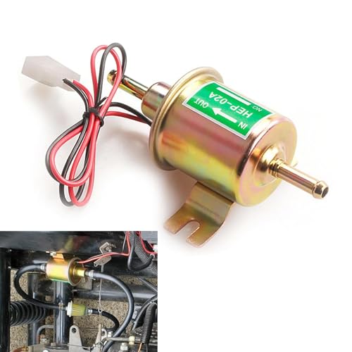 Electric Fuel Pump, 12V Low Pressure Inline Fuel Pump, Fit for All 12 Volt Cars, Trucks, Boats, Carburetor, Lawnmower and Generators