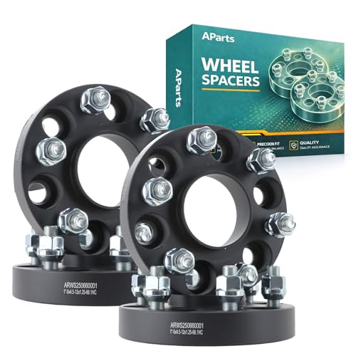 AParts 6x4.5 Hubcentric Wheel Spacers 1", 66.1mm Hub Bore, M12x1.25 Studs, Forged Aluminum Wheel Spacers Compatible with for Nissan Frontier 2006-2008, 2011-2015, for Nissan Frontier 2005-2019, for N - size: 1"-6x4.5"-66.1mm-M12x1.25