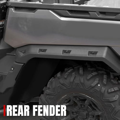 A & UTV PRO Sport Fender Flares for 2016-2025 Can-Am Defender Accessories Max/HD10/HD8/HD7/HD5 Extended Mud Flaps Front Rear Mud Guards Replace OEM #715003898 - size: Replace OEM #715003898