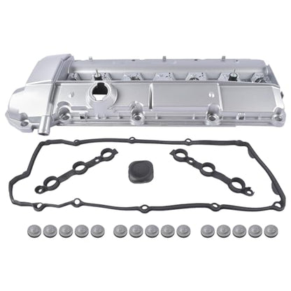 11121703341 Aluminum Valve Cover Replacement for BMW Series 3 E46 325i 330Ci 330i 328i E39 528i E53 X5 E36 E37 M54 N52 M52 OE# 11-12-1-703-341 Weonefit - size: 11121703341