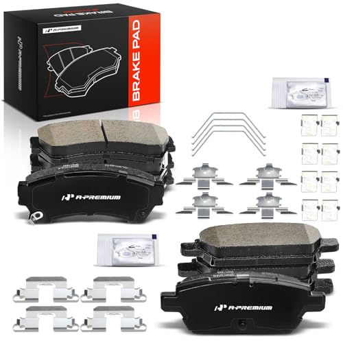 A-Premium Front and Rear Ceramic Brake Pads, 4-Pack
