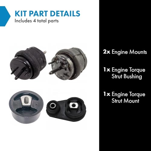 TRQ 5pc Engine Transmission Motor Mount Kit - style: MTA30028