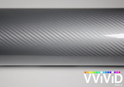 VVIVID Epoxy High Gloss Carbon Vinyl Automotive Wrap Film DIY Easy to Install No Mess (2ft x 5ft, Silver) - color: Silver, size: 2ft x 5ft