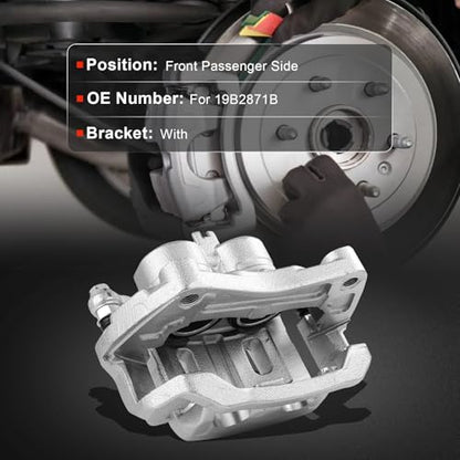 cciyu Front Right Disc Brake Caliper Assembly With Bracket 19B2871B - size: Front Right[19B2871B]