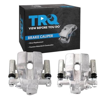 TRQ Rear Driver and Passenger Side Brake Caliper Set Hardware Brackets - style: CLA32287