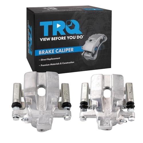 TRQ Rear Driver and Passenger Side Brake Caliper Set Hardware Brackets - style: CLA32287