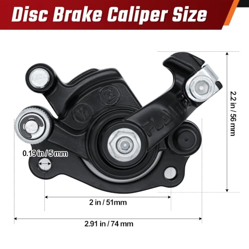 Front Rear Disc Brake Caliper Pads Assembly for Razor MX650 MX500 - color: Black