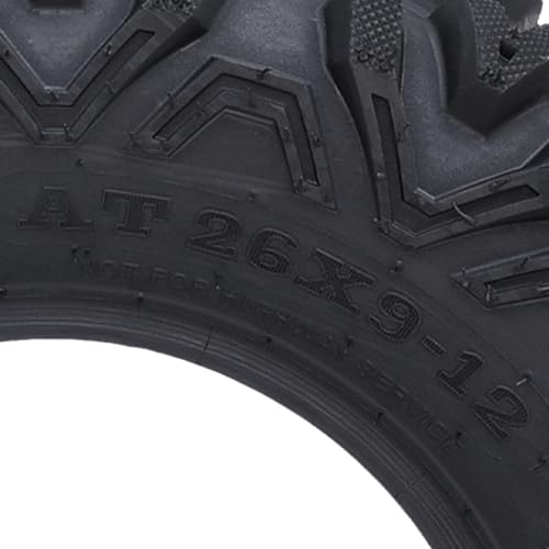 Towallmark Set of 2 26x9x12 ATV UTV Tires, 6PR Durable All Terrain Off-Road Tires, Heavy Duty Replacement Tires for Trail, Mud & Gravel - size: 26x9-12