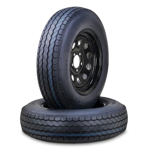 Free Country Trailer Tire Wheel ST205/75D14 6PR 99L 5X4.5 Black Mod Rim Pk2 - size: ST205/75D14 (5x4.5PCD) /6PR
