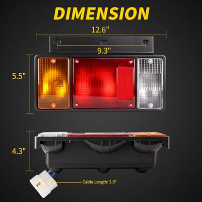 Truck Tail Light Bar Kit Replace for Isuzu Halogen With Bulbs - color: Tail Lights-H