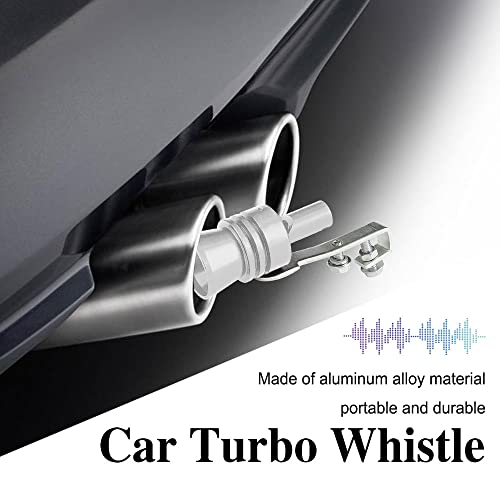 2PCS Car Turbo Whistle, Aluminum Alloy Universal Turbo Whistle - color: Sliver