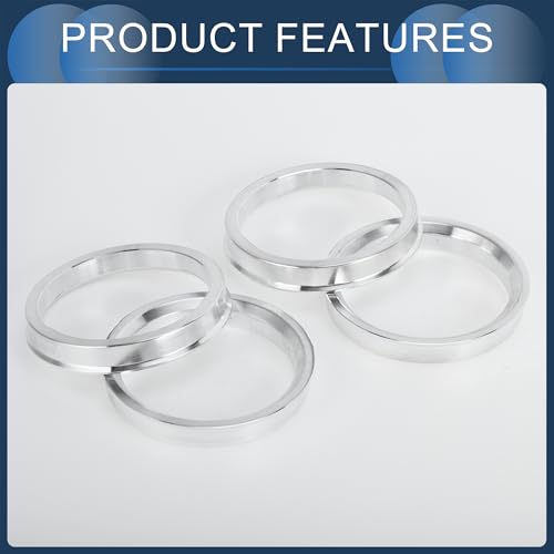 Hub Centric Rings, 57.1mm ID to 67.1mm OD Vehicle Wheel Hubrings Aluminum Alloy, 4 Pcs - size: 57.1mm to 67.1mm