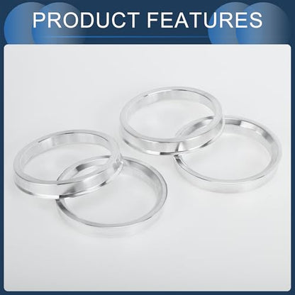 Hub Centric Rings, 57.1mm ID to 67.1mm OD Vehicle Wheel Hubrings Aluminum Alloy, 4 Pcs - size: 57.1mm to 67.1mm