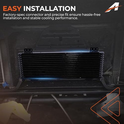 40k Transmission Cooler Kit LPD47391, Heavy Duty 40,000 GVW Low Pressure Drop Oil Cooler, Brazed Aluminum Trans Cooler Compatible with Tru-Cool 40k for Trucks, RVs & Towing Vehicles (Black) - color: Black