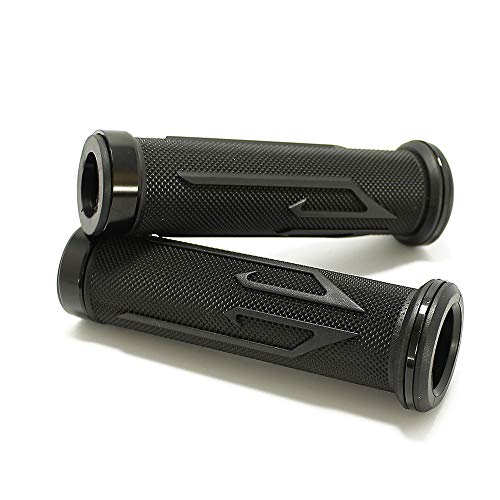 Black Motorcycle 7/8" Hand Grips Handle BAR Gel for Yamaha YZF 600 R1 R1M R6 R6S(Red) - color: Black