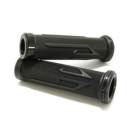 Black Motorcycle 7/8" Hand Grips Handle BAR Gel for Yamaha YZF 600 R1 R1M R6 R6S(Red) - color: Black