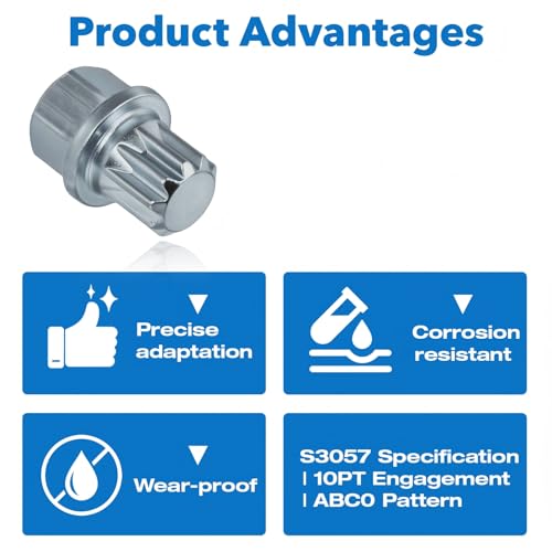 ABC0/10PT Wheel Lock Nut Key, 2 PCS