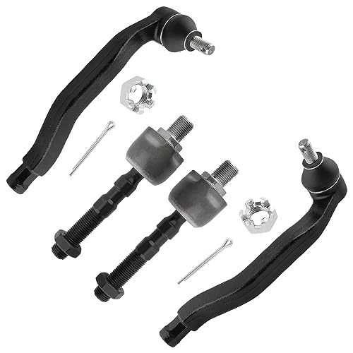 BOXI (Set of 4) 2x Front Inner Tie Rod Ends + 2x Front Outer Tie Rod Ends Suspension Kit Fit for Honda Prelude 1992 1993 1994 1995 1996 Coupe Models | Replace ES80680 ES80679 EV800296