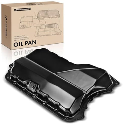 A-Premium Lower Engine Oil Pan Sump with Drain Plug Compatible with Volkswagen Jetta 2005-2018, Passat 2012-2018, Golf 2010-2014, Beetle 2006-2019, Rabbit 2006-2009, Golf SportWagen, 2.5L