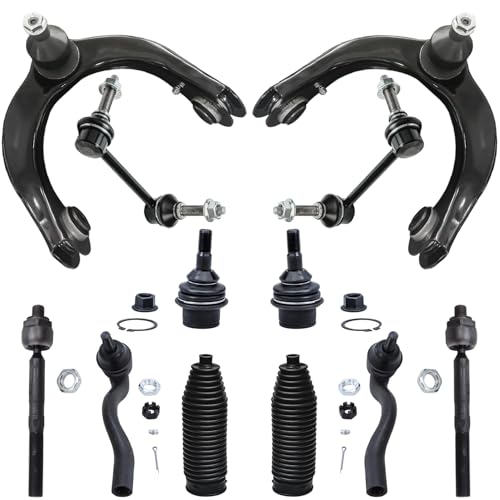 Detroit Axle - Front Upper Control Arms Ball Joints Sway Bars Tie Rods - size: 12CS48183/12PC