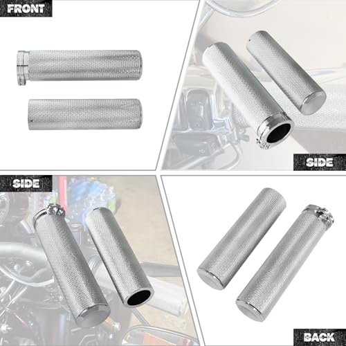 1 Inch Cable Throttle Handlebar Grips Motorcycle Hand Grips - color: #2 Chrome