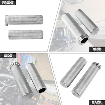 1 Inch Cable Throttle Handlebar Grips Motorcycle Hand Grips - color: #2 Chrome