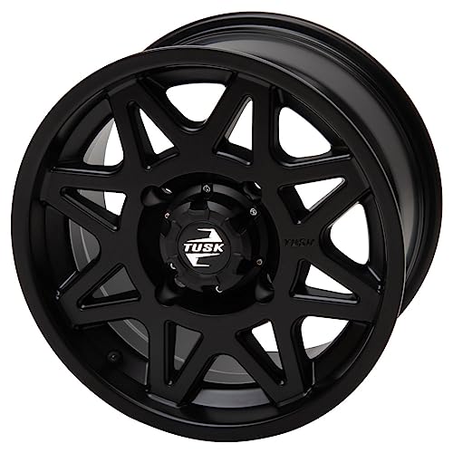 4/156 Tusk Tintic Wheel 14x7 4.0 + 3.0 Matte Black Compatible with POLARIS RZR Trail/XP/ProXP/General/Ranger KAWASAKI KRX/Ridge/Mule Pro YAMAHA RMAX/YXZ
