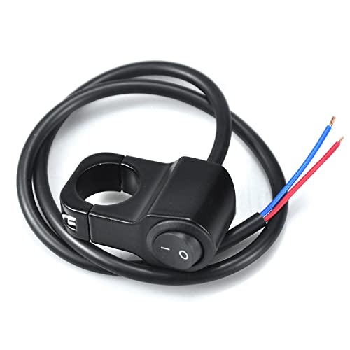HOLATO 7/8'' Handlebar On Off Toggle Switch for 12v ATV Motorcycle Dirt Bike Motorized Bicycle Mini Bike Scooters Ebike Led Headlight Running Light Electrical System Aluminum Alloy Waterproof 1 Pcs