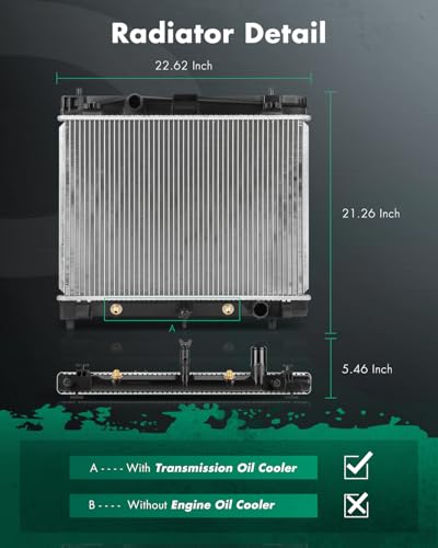 SCITOO Engine Coolant Radiator Assembly for Toyota & Scion Model