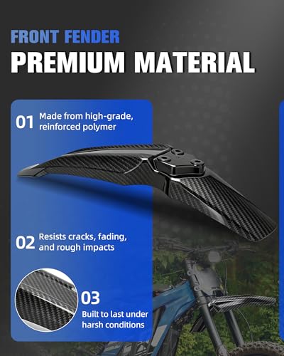 Front Fender for Surron Sur Ron LBX,Carbon Fiber Texture Electric Dirt Bike Mudguard Compatible Fit for EKX X21 X20 Segway X260 X160 PP Material Not Fits RST Fork - color: carbon fiber