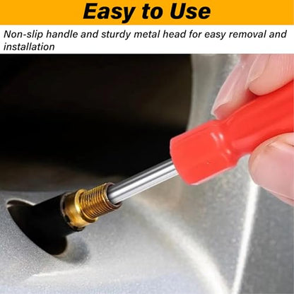 Valve Stem Removal Tool, Schrader Valve Removal Tool, Tires Repair Tool Kit - color: 35 PCS
