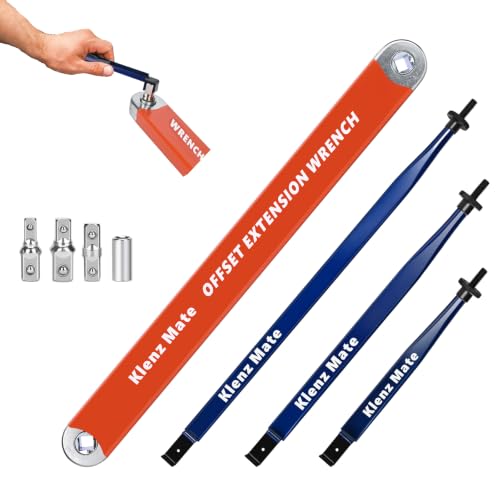 2026 Upgrade Offset Extension Wrench & 3 Different Lengths Extension Clamps - color: Blue and Orange