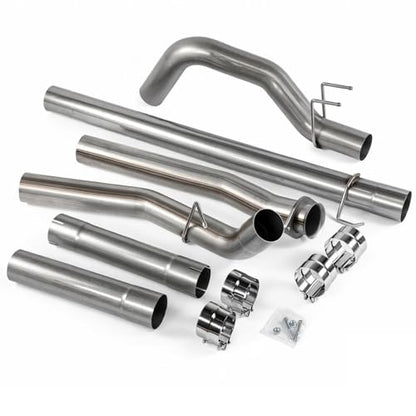 Stainless Steel Exhaust Pipe Kit for 2011-2019 F250/F350/F450 6.7L 4" Powerstroke Diesel - size: for 2011-2019 F250/F350/F450