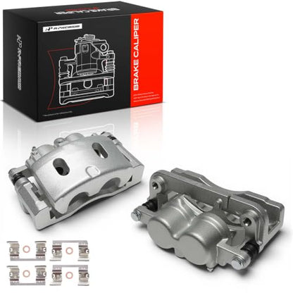 A-Premium Front Left and Right Side Disc Brake Caliper with Bracket - style: #18-B4918A+18-B4919A