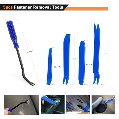 GOOACC 1045Pcs Car Push Retainer Clips & Auto Fasteners Assortment - color: 1000Pcs Clips Removal Kit Black